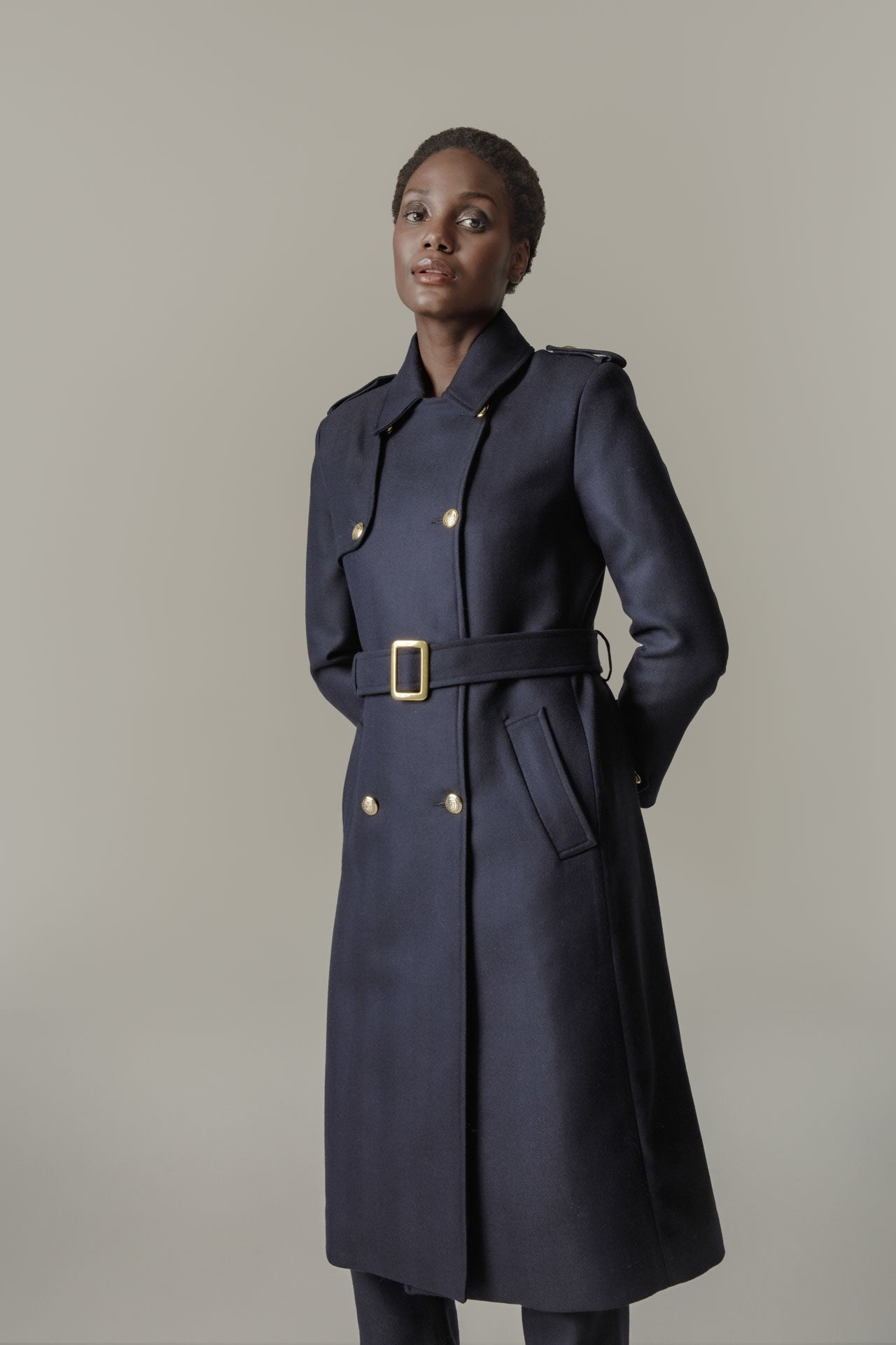 Nadia Alexander Amelia Wool Trench Coat
