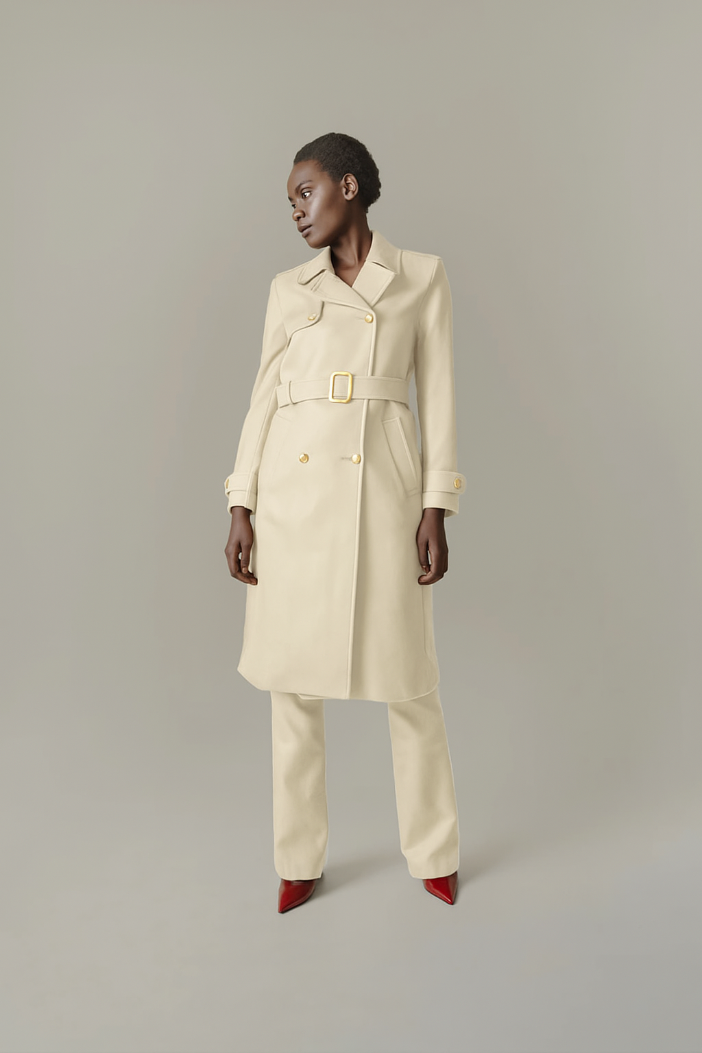 Nadia Alexander Amelia Wool Trench Coat