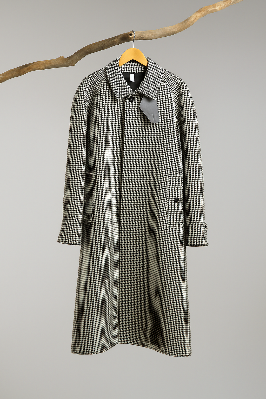 Hancock Article 73 - Wool Article - Single Breasted Long Coat with Newspaper Pockets