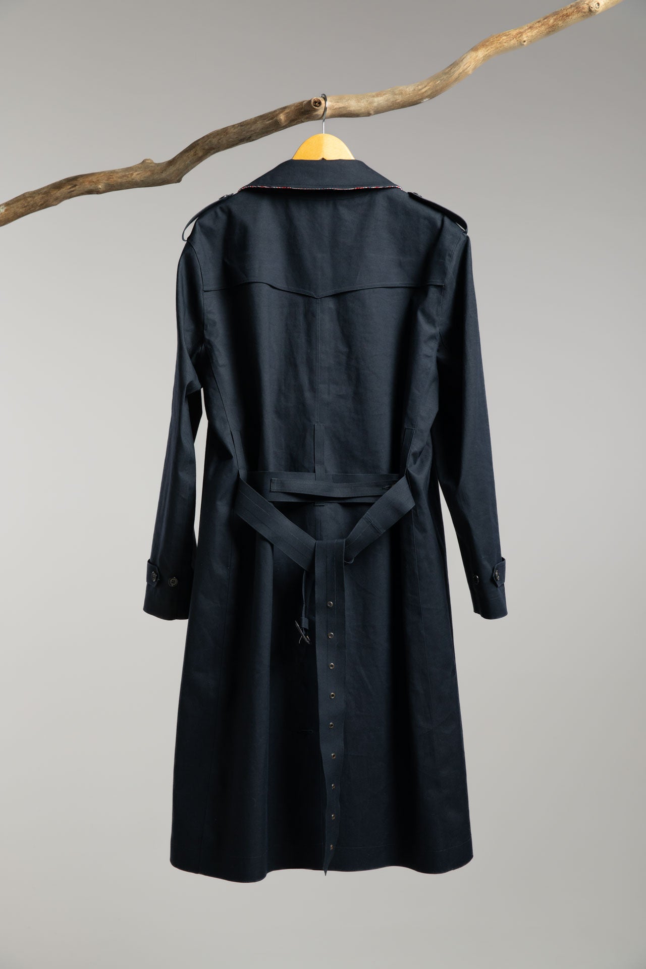 Hancock Article 75 - Double-Breasted Trench with Belt and Vented Back Yoke