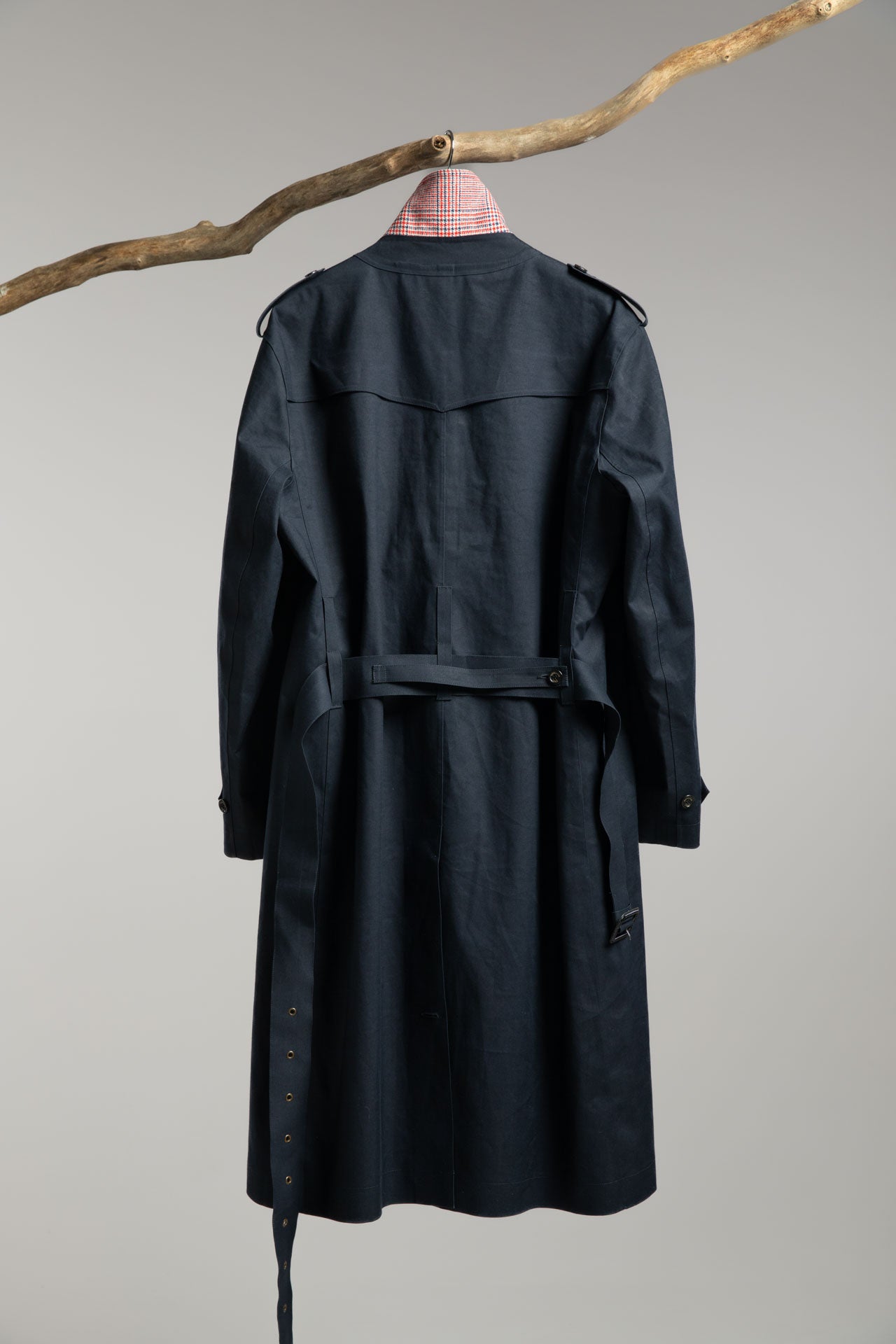 Hancock Article 75 - Double-Breasted Trench with Belt and Vented Back Yoke