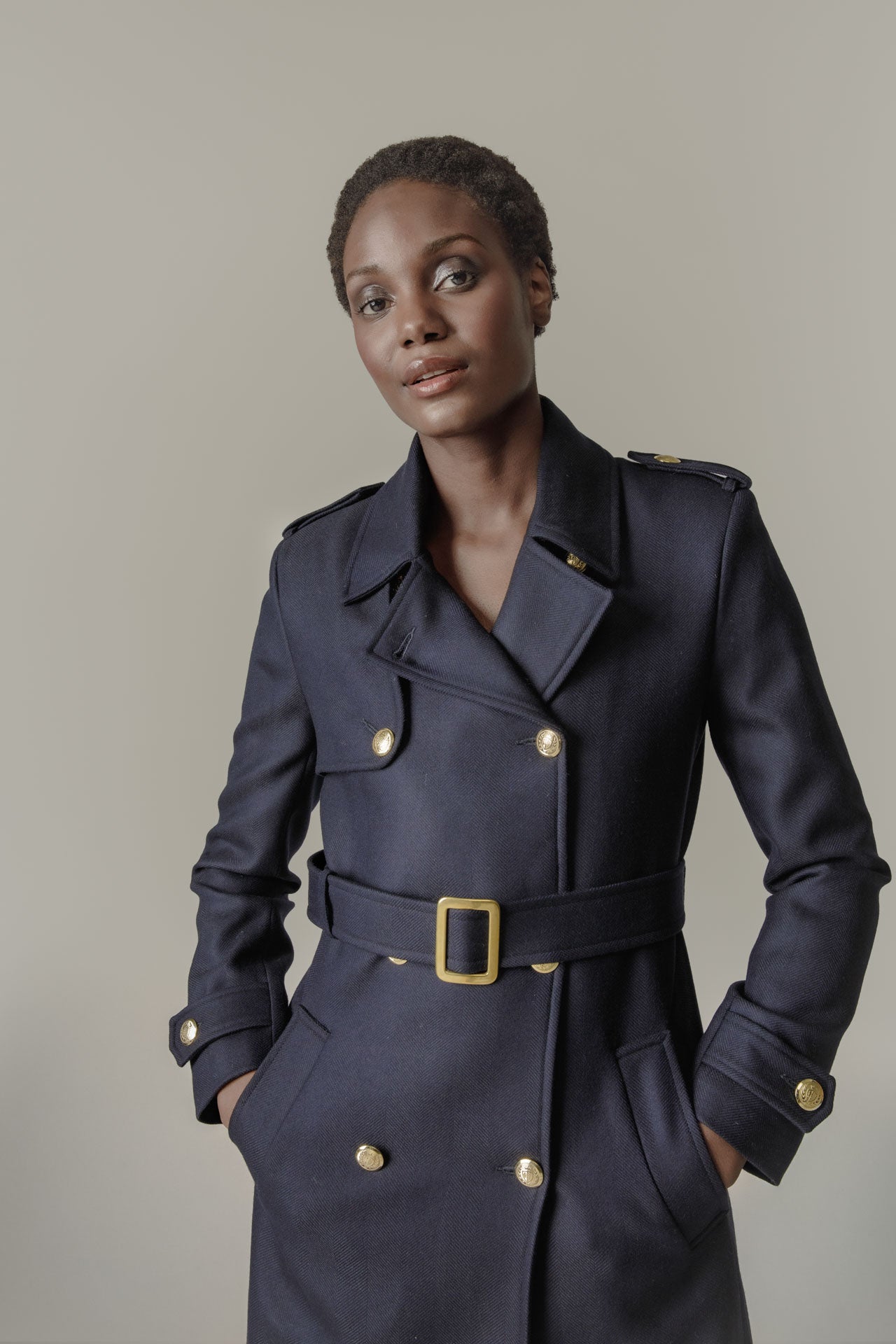 Nadia Alexander Amelia Wool Trench Coat