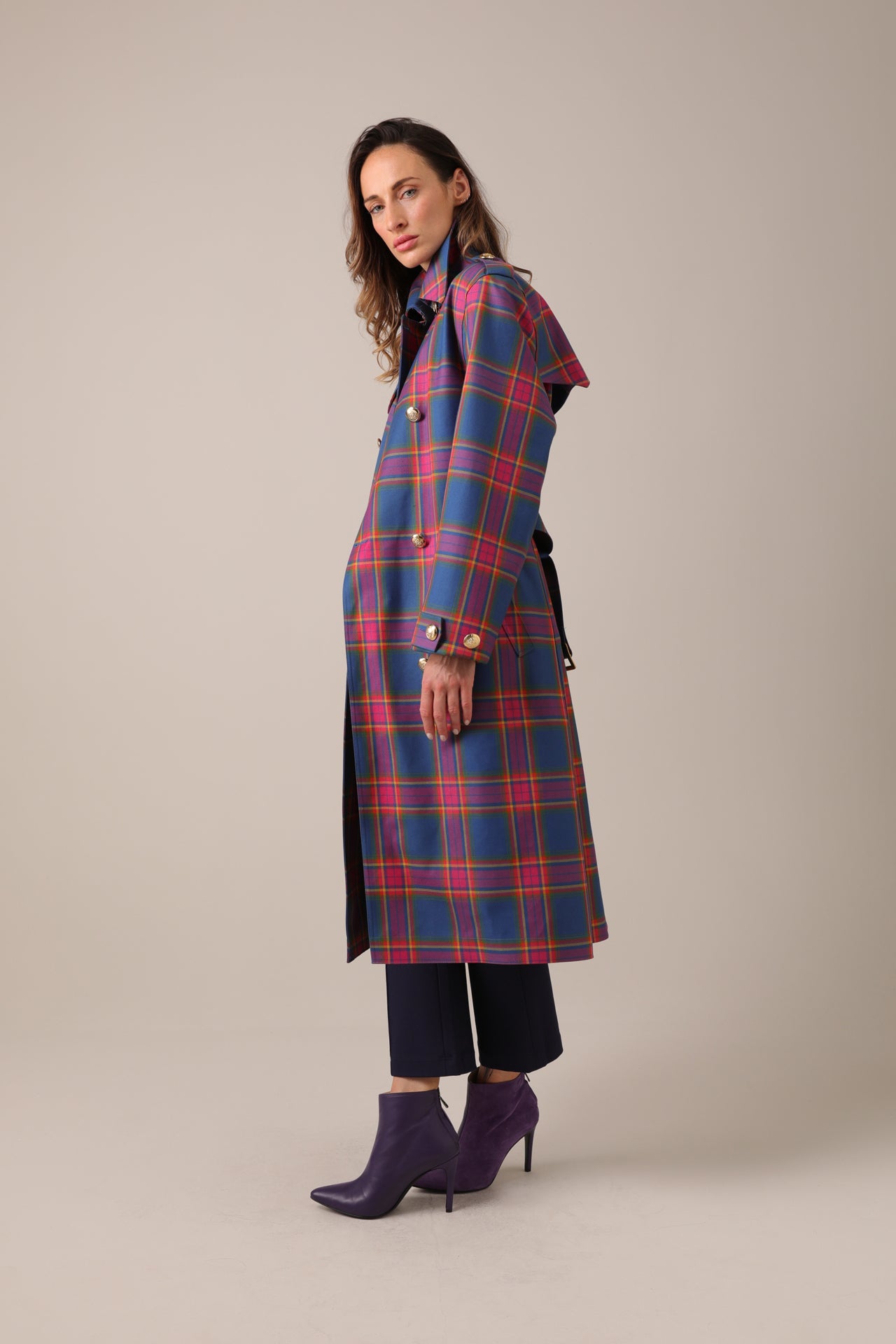 Hancock x Nadia Alexander Wool Bonded Trench - Blair Tartan