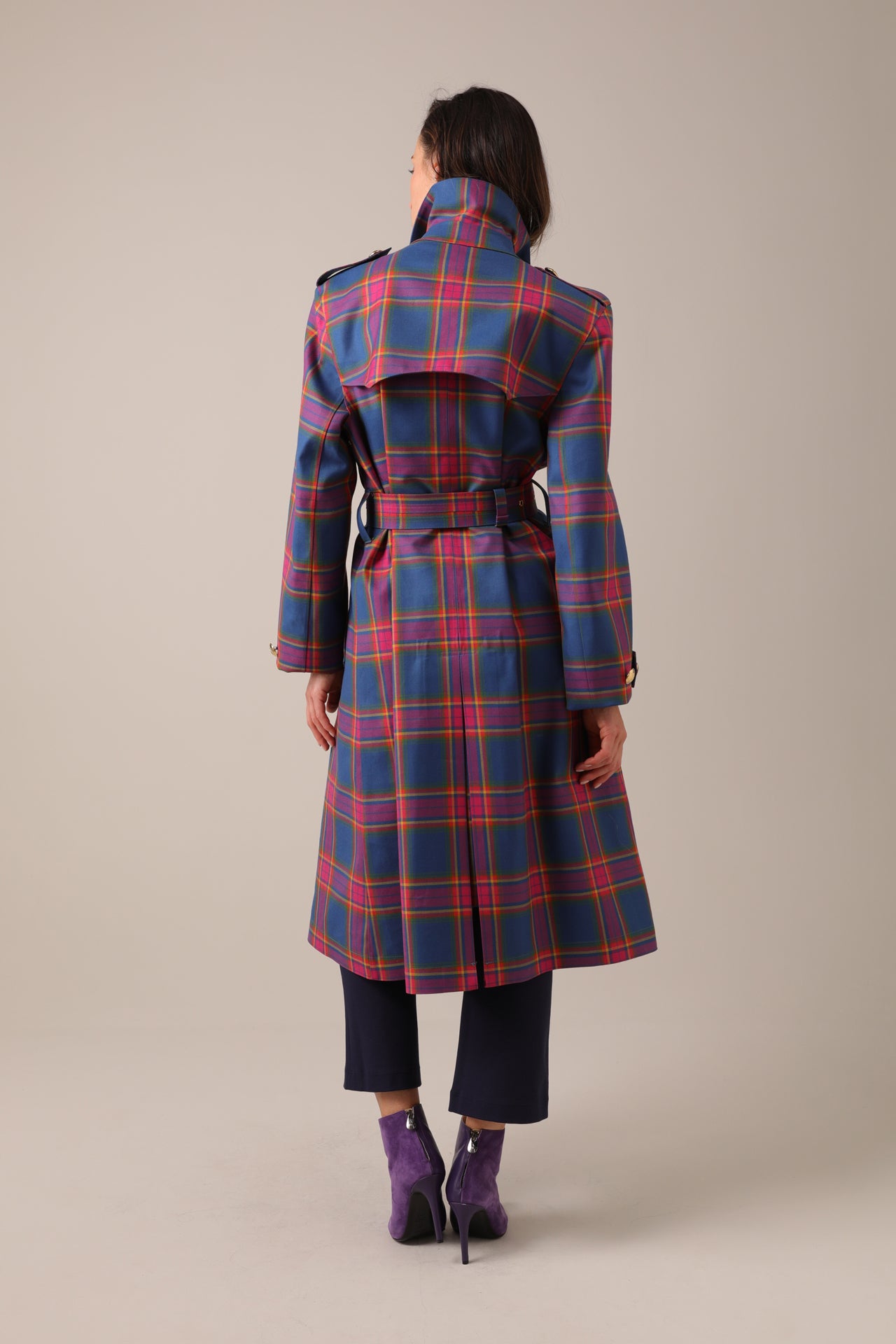 Hancock x Nadia Alexander Wool Bonded Trench - Blair Tartan