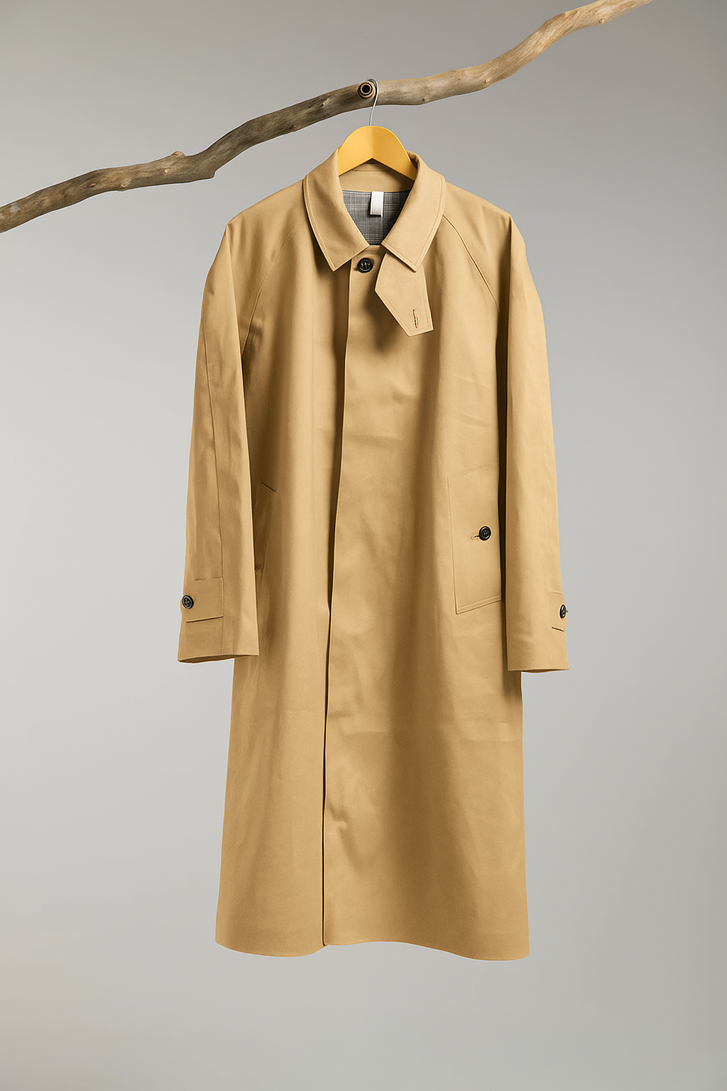 Hancock Article 73 - Single Breasted Long Coat with Newspaper Pockets