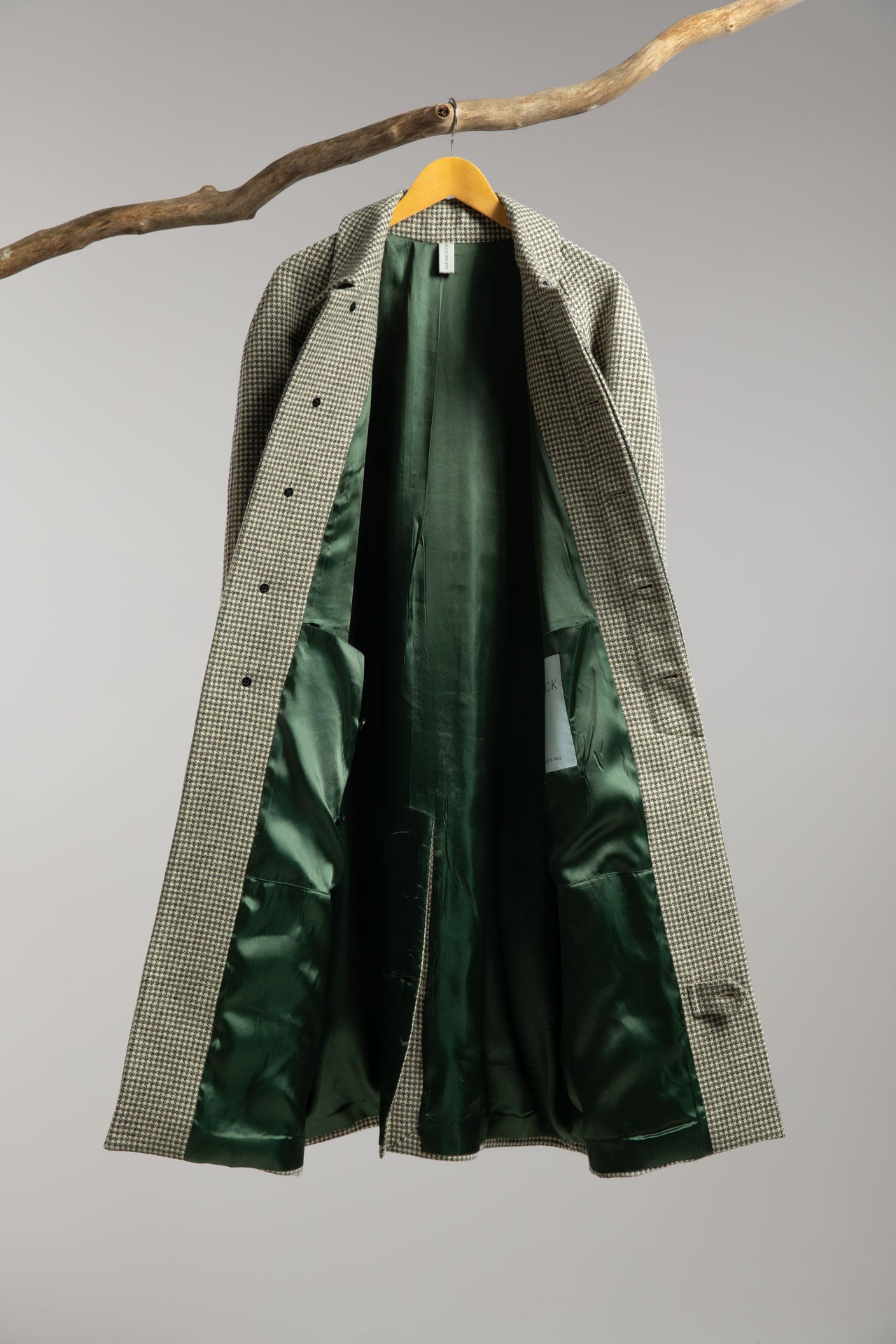 Hancock Article 73 - Wool Article - Single Breasted Long Coat with Newspaper Pockets
