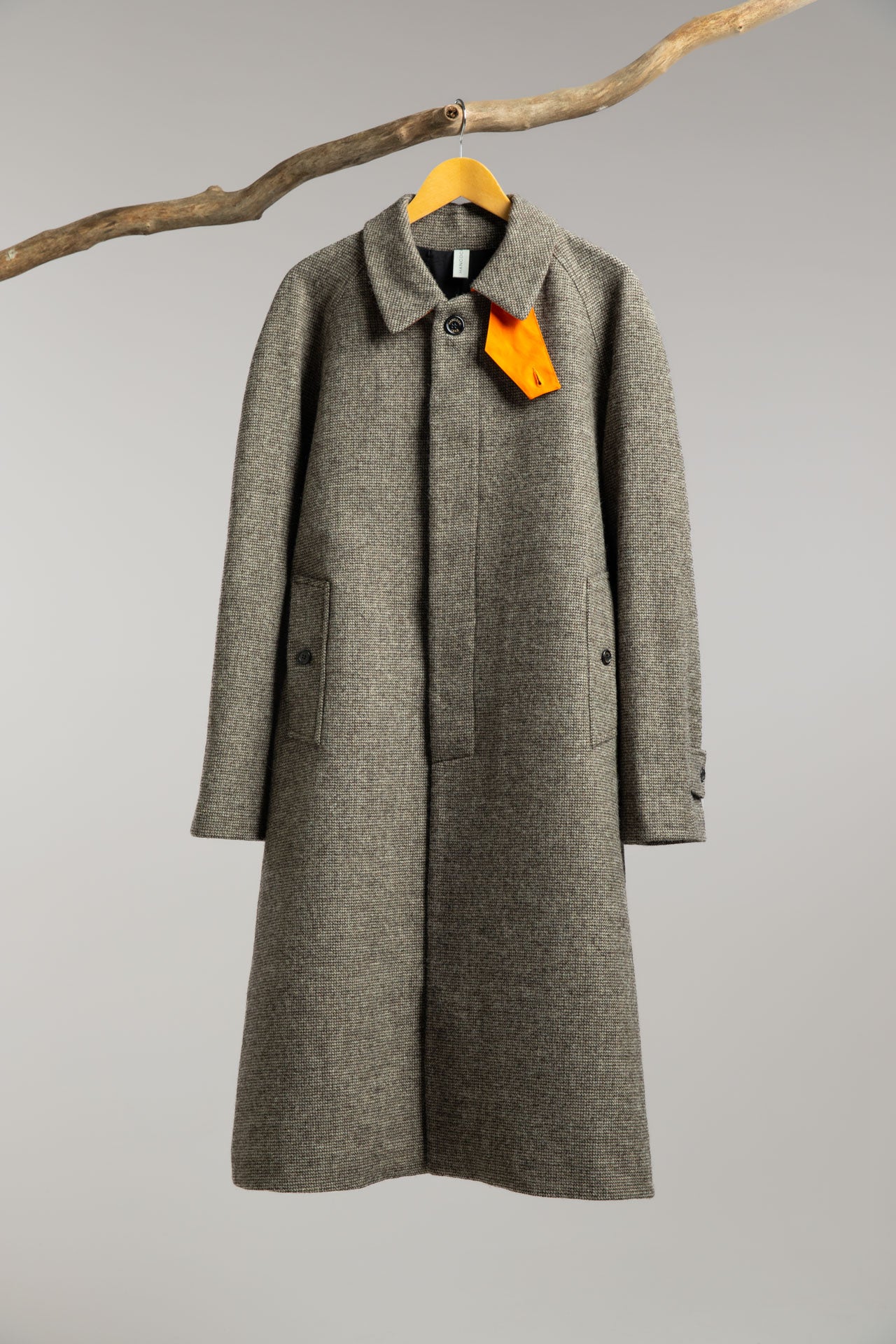 Hancock Article 73 - Wool Article - Single Breasted Long Coat with Newspaper Pockets