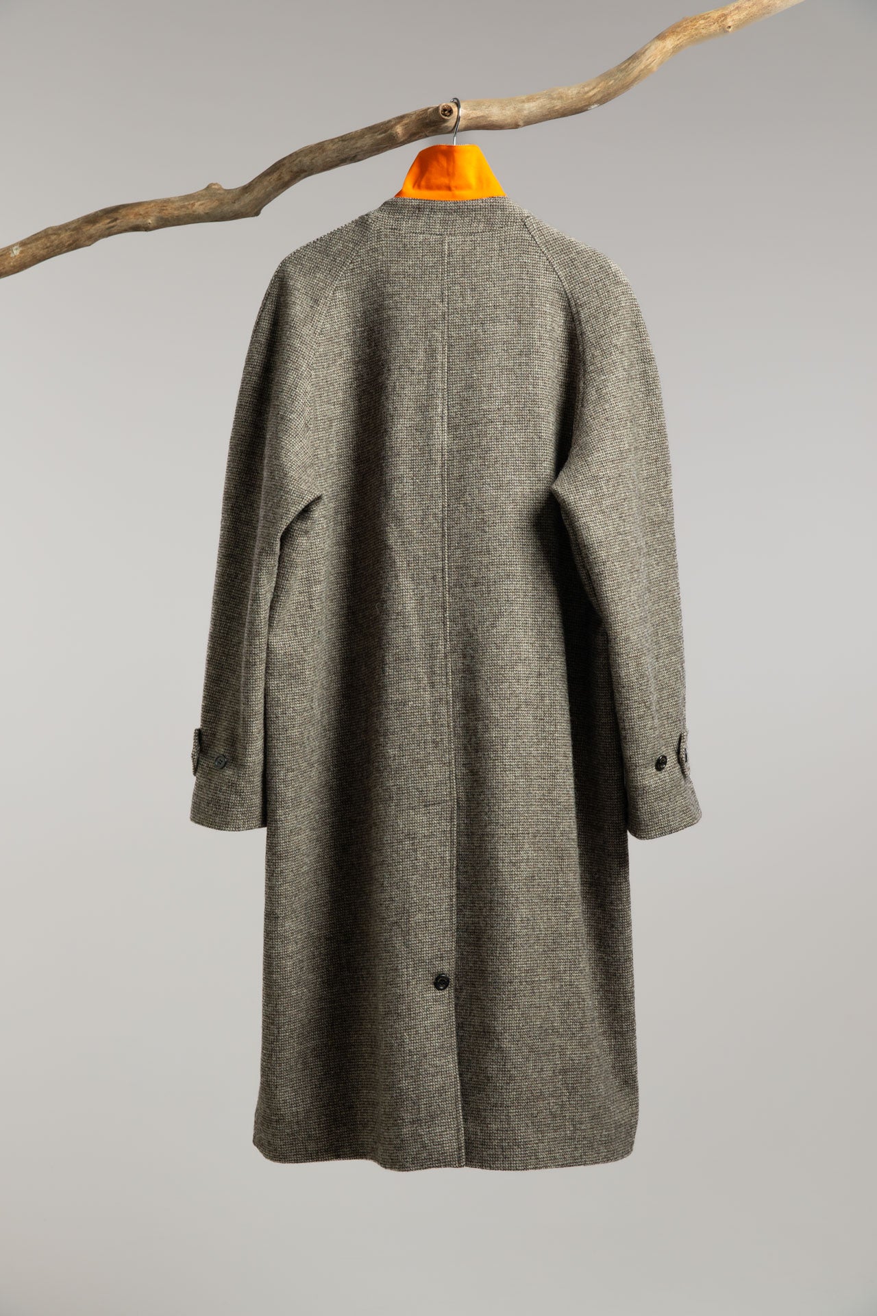 Hancock Article 73 - Wool Article - Single Breasted Long Coat with Newspaper Pockets