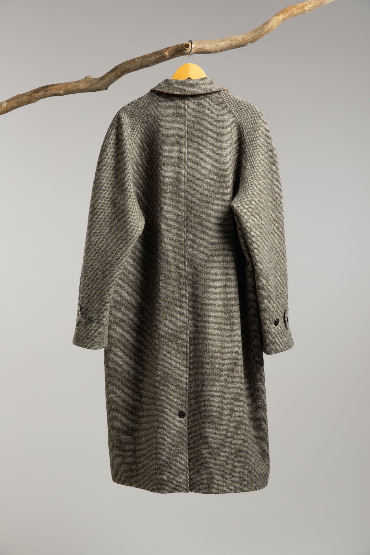 Hancock Article 73 - Wool Article - Single Breasted Long Coat with Newspaper Pockets
