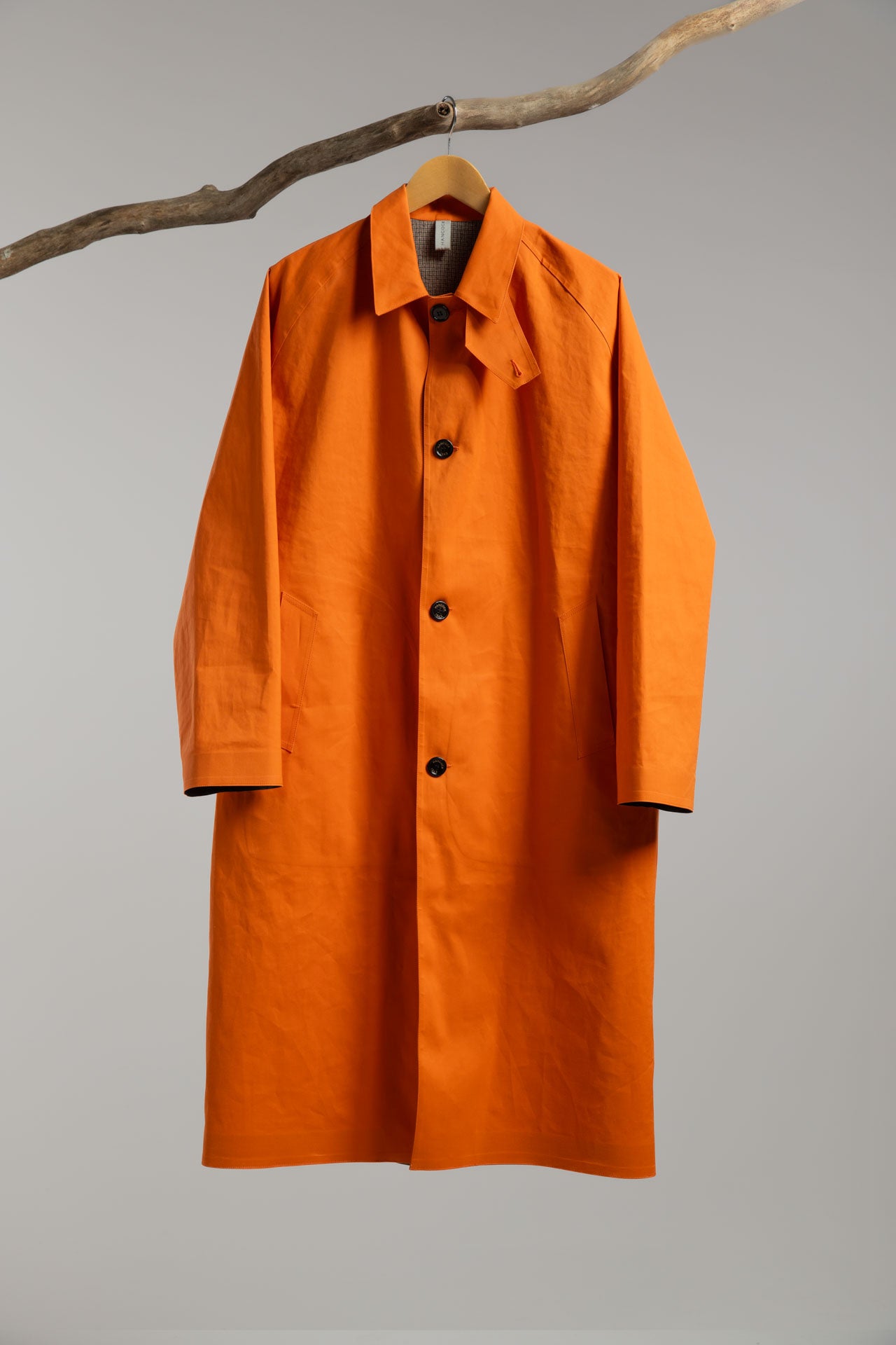 Hancock Article 74 - Single-Breasted Raincoat with Vented Back Yoke
