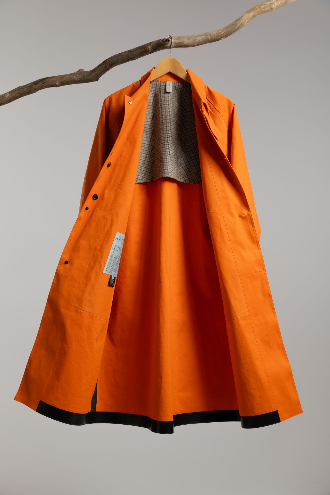 Hancock Article 74 - Single-Breasted Raincoat with Vented Back Yoke