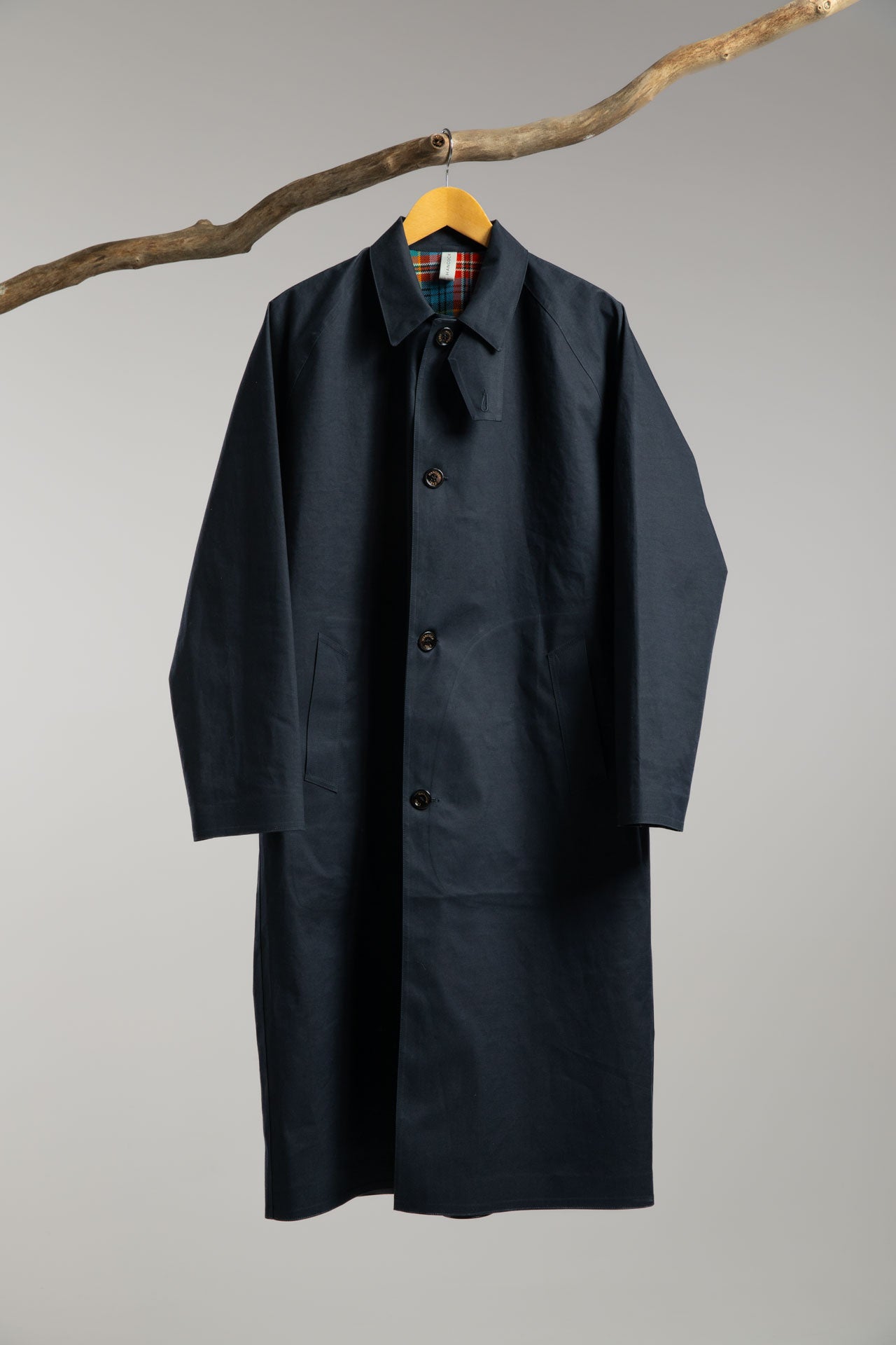 Hancock Article 74 - Single-Breasted Raincoat with Vented Back Yoke
