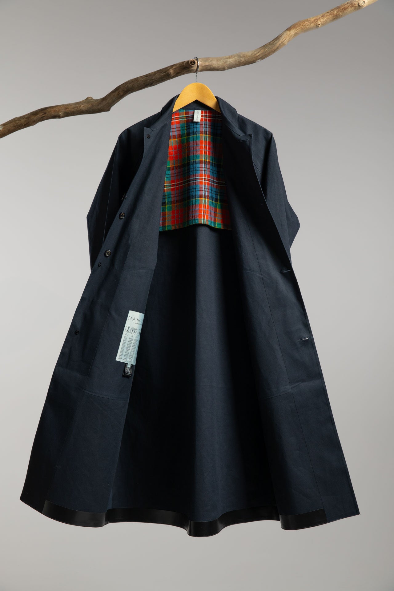 Hancock Article 74 - Single-Breasted Raincoat with Vented Back Yoke