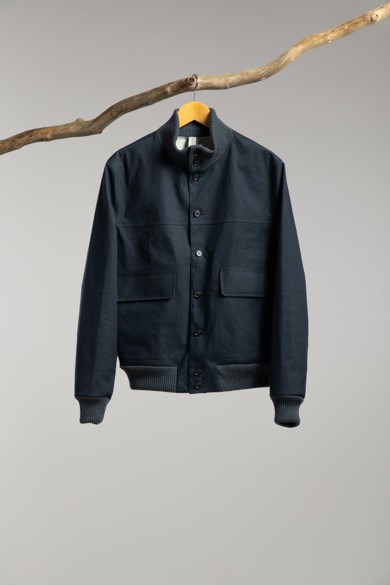 Hancock Article 76 - Bomber with Ribbed Knit Cuff