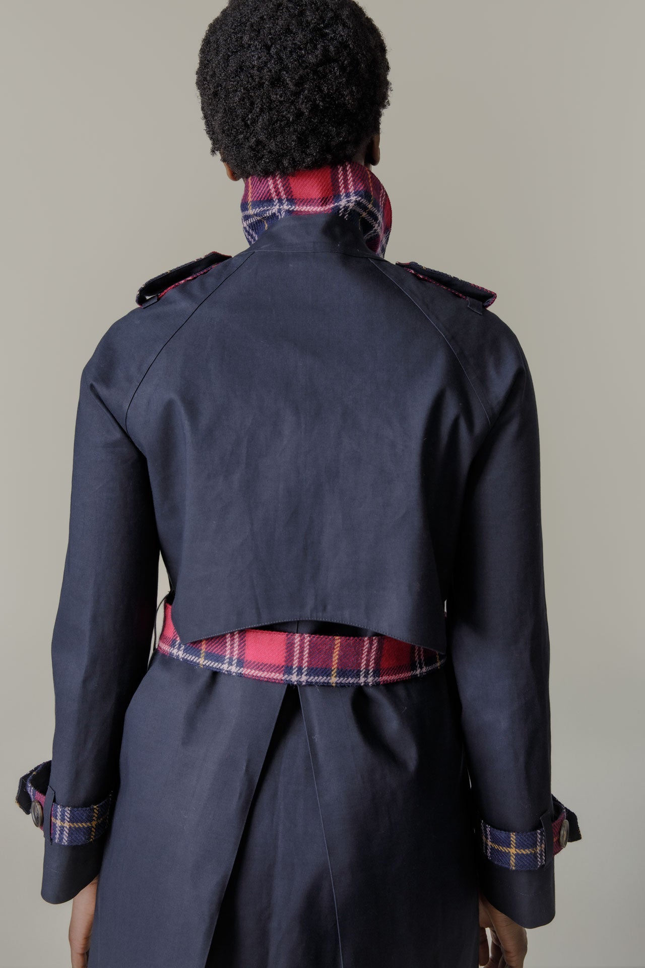 Hancock x Nadia Alexander - Trench Coat With 1984 Tartan Detailing